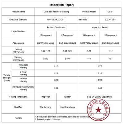 990,9% Чистота Coldbox Resin Casting Liquid Химический вспомогательный агент для литья смолы